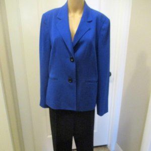 Evan Picone sz 12 Blue and Black Pant Suit